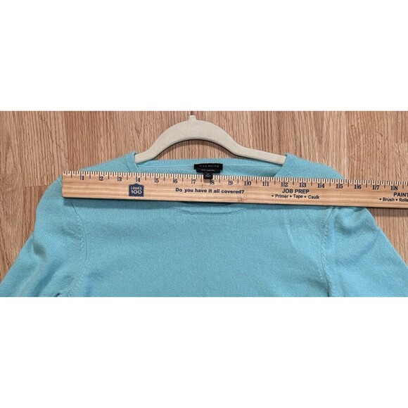 Talbots 100% Pure Cashmere  Pullover Sweater Women’s Size Med Teal - Picture 7 of 9